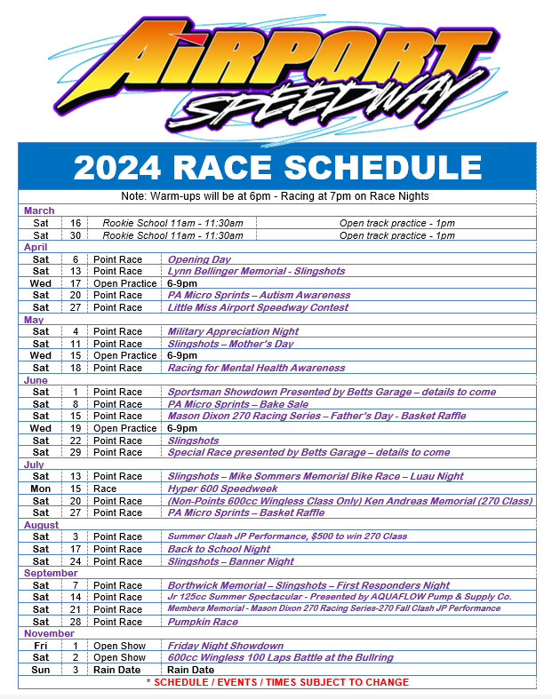 Speed Week 2024 Schedule Darda Elspeth